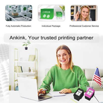 ANKINK Compatible HP 63XL Black Color Combo Pack Ink Cartridges 3 PACK