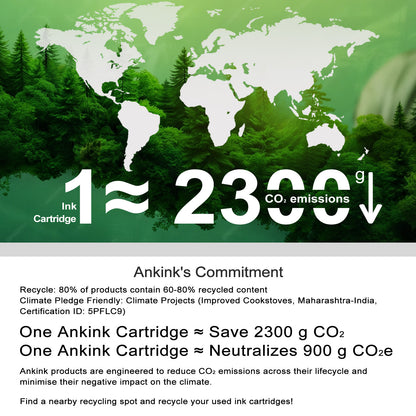 ANKINK Remanufactured HP 902XL 902 XL Black Color Combo Pack Ink Cartridges 4 PACK