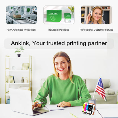 ANKINK Remanufactured HP 902XL 902 XL Black Combo Pack Ink Cartridges 2 PACK