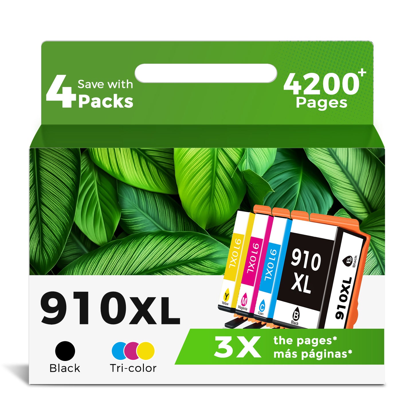 ANKINK Remanufactured HP 910XL 910 XL Black Color Combo Pack Ink Cartridges 4 PACK