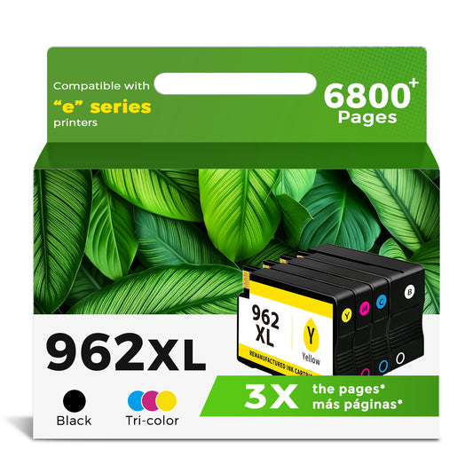 ANKINK Remanufactured HP 962XL 962 XL Black Color Combo Pack Ink Cartridges 4 PACK