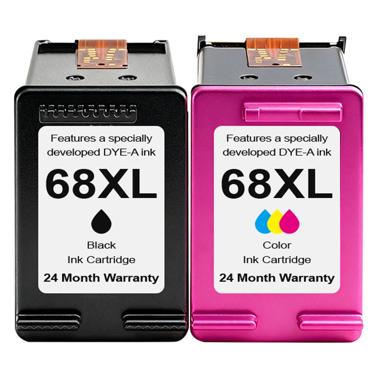ANKINK Compatible HP 68XL Black Color Combo Pack Ink Cartridges 2 PACK