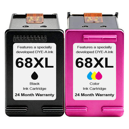 ANKINK Compatible HP 68XL Black Color Combo Pack Ink Cartridges 2 PACK