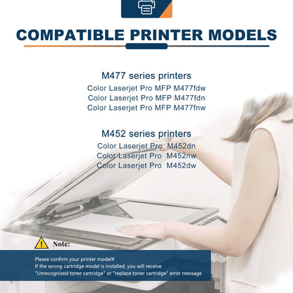 ANKINK compatible HP 410A High Yield Toner Cartridges, 1 PACK