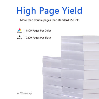 ANKINK Compatible HP 952XL Black Ink Cartridges 2 PACK