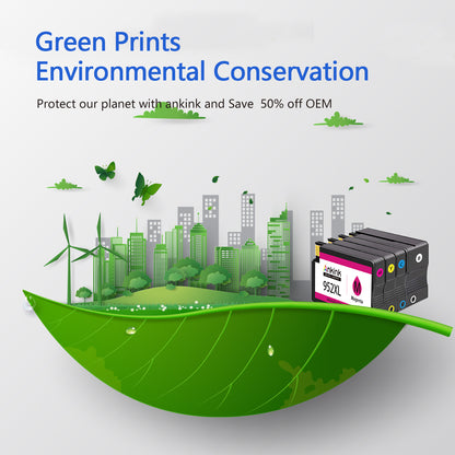 ANKINK Compatible HP 952XL Black Ink Cartridges 2 PACK