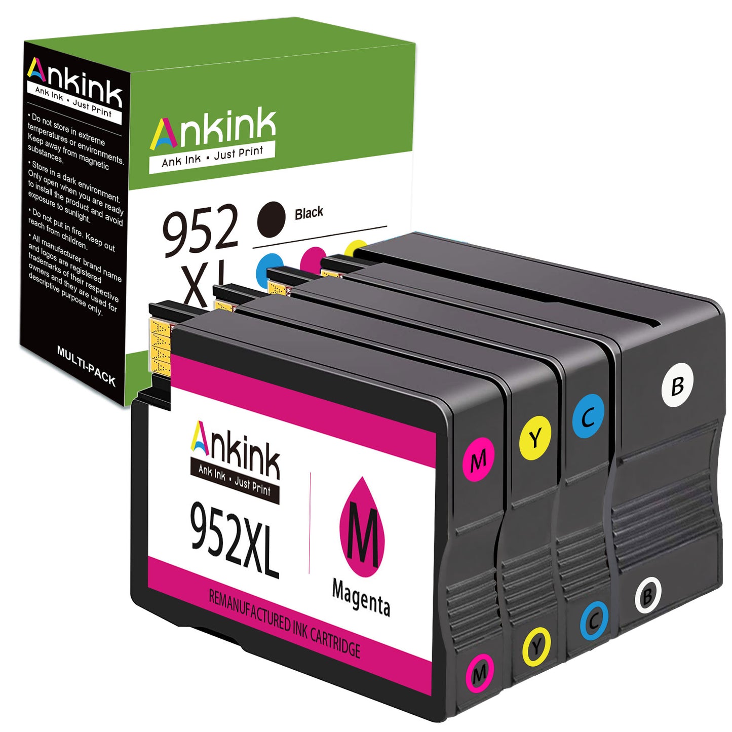 ANKINK Compatible HP 952XL Black Ink Cartridges 2 PACK